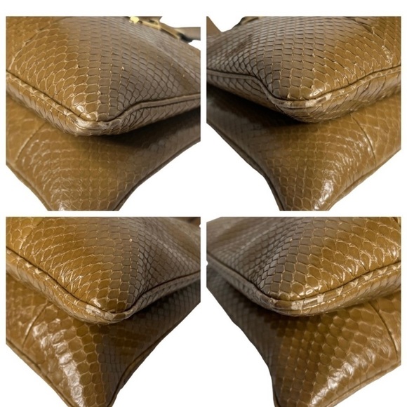 GUCCI ARLI PYTHON TOP HANDLE BAG W/ DUST BAG - Picture 10 of 14